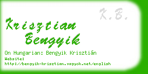 krisztian bengyik business card